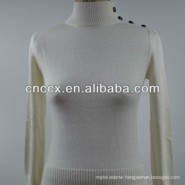 12STC0512 unique style turtleneck women pullover sweater